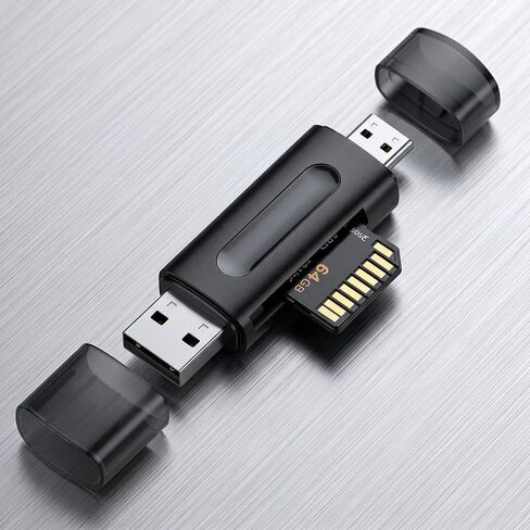 USB C SD Card Reader 2 in 1, Micro SD Card Reader Adapter USB 3.0, Dual Slot Memory Card Reader, Camera Transfer and Data Storage in Saudi Arabia