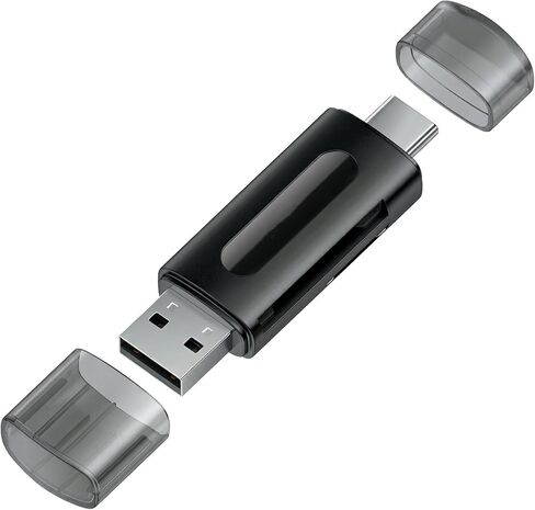 USB C SD Card Reader 2 in 1, Micro SD Card Reader Adapter USB 3.0, Dual Slot Memory Card Reader, Camera Transfer and Data Storage in Saudi Arabia