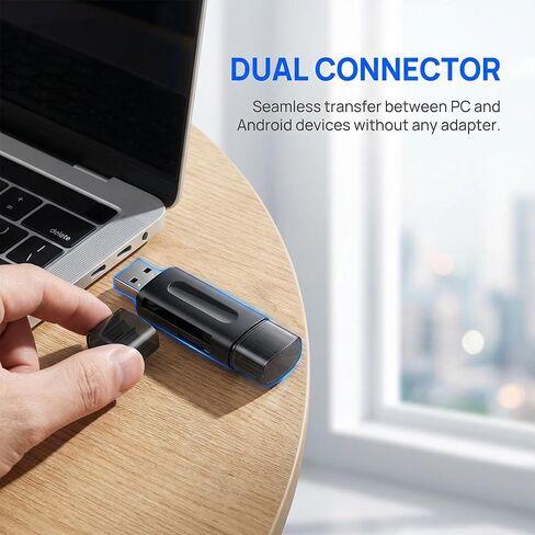 USB C SD Card Reader 2 in 1, Micro SD Card Reader Adapter USB 3.0, Dual Slot Memory Card Reader, Camera Transfer and Data Storage in Saudi Arabia