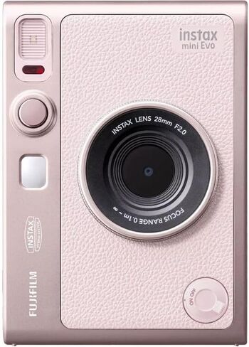 Fujifilm Instax Mini EVO Hybrid Instant Camera (Gentle Rose) + Fuji Instax-Mini Film 60 Exposures + 32GB Memory Card + Custom Mini-Evo Case and Accessory Bundle in Saudi Arabia