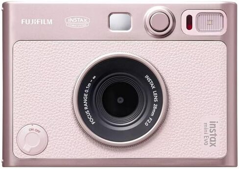 Fujifilm Instax Mini EVO Hybrid Instant Camera (Gentle Rose) + Fuji Instax-Mini Film 60 Exposures + 32GB Memory Card + Custom Mini-Evo Case and Accessory Bundle in Saudi Arabia