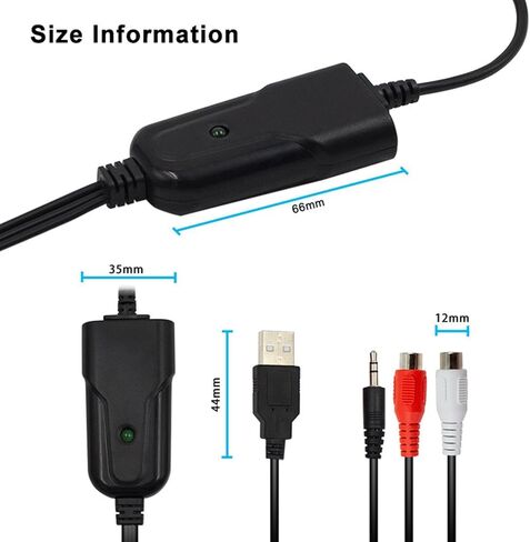 USB 2.0 Audio Video Capture Card for Windows 7/10/11 | Cassette Tape to MP3 Converter with Audacity Software in Saudi Arabia