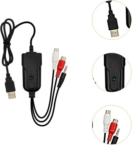 USB 2.0 Audio Video Capture Card for Windows 7/10/11 | Cassette Tape to MP3 Converter with Audacity Software in Saudi Arabia