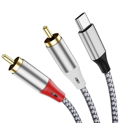 كابل محول ستيريو USB C إلى 2 RCA، كابل صوت TYP-C إلى 2 RCA، مناسب لأجهزة التلفاز وأجهزة الكمبيوتر والهواتف المحمولة ومشغلات MP3 ومكبرات الصوت وراديو السيارة والأجهزة اللوحية ومكبرات الصوت ومكبرات الصوت وما إلى ذلك. in Kuwait
