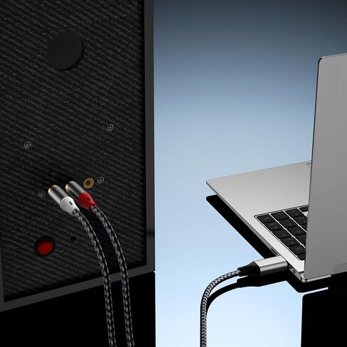 كابل محول ستيريو USB C إلى 2 RCA، كابل صوت TYP-C إلى 2 RCA، مناسب لأجهزة التلفاز وأجهزة الكمبيوتر والهواتف المحمولة ومشغلات MP3 ومكبرات الصوت وراديو السيارة والأجهزة اللوحية ومكبرات الصوت ومكبرات الصوت وما إلى ذلك. in Kuwait