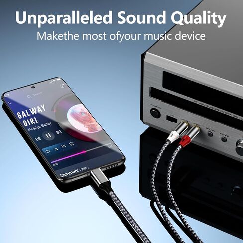 كابل محول ستيريو USB C إلى 2 RCA، كابل صوت TYP-C إلى 2 RCA، مناسب لأجهزة التلفاز وأجهزة الكمبيوتر والهواتف المحمولة ومشغلات MP3 ومكبرات الصوت وراديو السيارة والأجهزة اللوحية ومكبرات الصوت ومكبرات الصوت وما إلى ذلك. in Kuwait