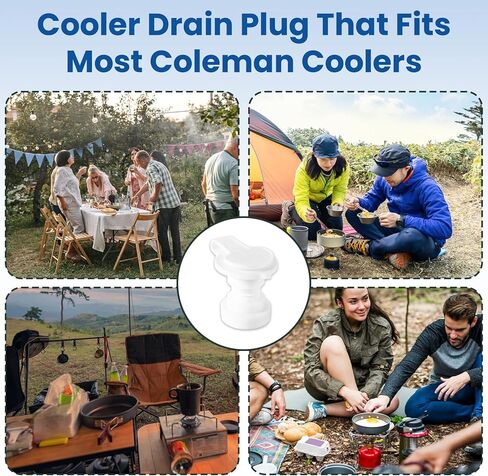 عبوتان من استبدال سدادة تصريف المبرد بطول العمود 1.5 بوصة، أجزاء لمبرد Coleman Xtreme Cooler 50 qt، 58 qt، 82 qt، رقم الجزء: 5010005241، مجموعة أدوات قابس التصريف القياسية in Kuwait