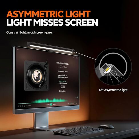 شريط إضاءة شاشة الكمبيوتر LYMAX M2 & RGB، مصباح كمبيوتر USB شريط إضاءة شاشة خافت للضوء، سطوع قابل للتعديل/درجة حرارة اللون مع جهاز تحكم باللمس in Kuwait