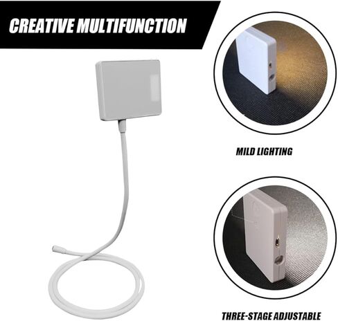 Abaodam Multifunctional Portable Book Reading Lamp with 3 Color Temperatures, Rechargeable LED Night Reading Light for Bedroom and Study, White Folding Desk Lamp in Saudi Arabia