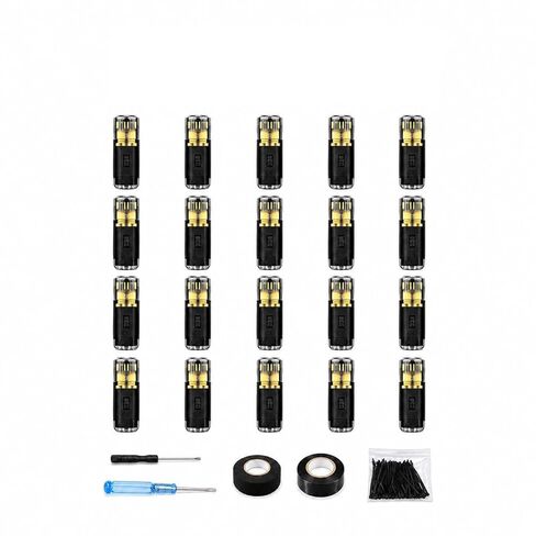 2-Wire Quick-Disconnect Solderless Connectors, 16-18 AWG, 12V, for Automotive and LED Lights, 20 Pairs in Saudi Arabia