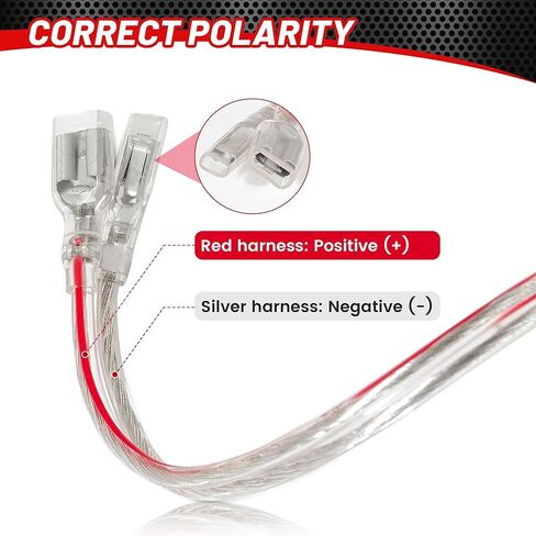 RED WOLF Front Rear Door Speaker Adapter w/Wiring Harness Compatible with Ford 2013-2020 Mustang Fusion Fiesta Focus Install 6-1/2" Aftermarket Audio Speaker Spacer Ring Bracket 2 PCS in Saudi Arabia