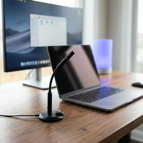 ميكروفون USB مع خاصية تقليل الضوضاء والصدمات، ومقبس 3.5 ملم، وهيكل معدني متين، مثالي لتدوين الفيديو، والبث المباشر، والمقابلات، والتصوير - أسود in Saudi Arabia