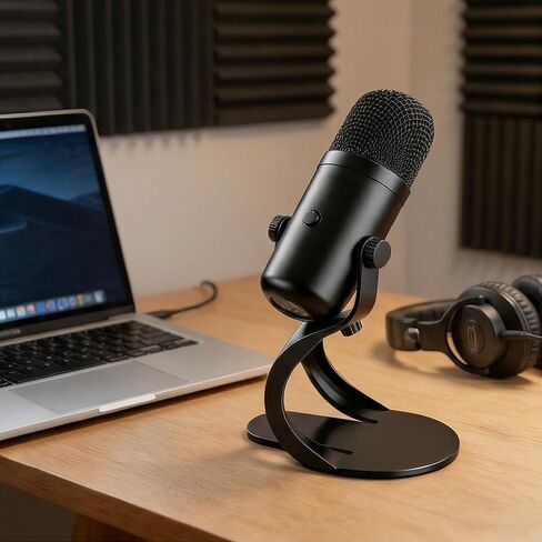 USB Broadcast Condenser Microphone | Large Dual Diaphragm, Noise Cancelling | HD Audio for Podcasting, Streaming, Anchors | Plug-and-Play USB-C in Saudi Arabia