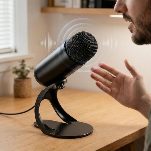 USB Broadcast Condenser Microphone | Large Dual Diaphragm, Noise Cancelling | HD Audio for Podcasting, Streaming, Anchors | Plug-and-Play USB-C in Saudi Arabia