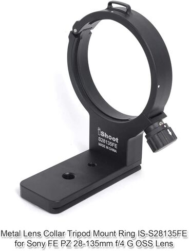 حلقة تثبيت حامل ثلاثي الأرجل، حامل دعم طوق العدسات بآلة CNC لعدسة Sony FE PZ 28-135 مم f/4 G OSS، لوحة إطلاق سريعة مدمجة من نوع ARCA متوافقة مع رأس كرة ثلاثي القوائم من Arca-Swiss PMG MARSACE Fit in Saudi Arabia