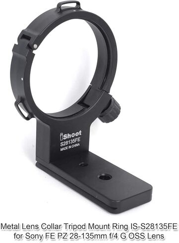 حلقة تثبيت حامل ثلاثي الأرجل، حامل دعم طوق العدسات بآلة CNC لعدسة Sony FE PZ 28-135 مم f/4 G OSS، لوحة إطلاق سريعة مدمجة من نوع ARCA متوافقة مع رأس كرة ثلاثي القوائم من Arca-Swiss PMG MARSACE Fit in Saudi Arabia