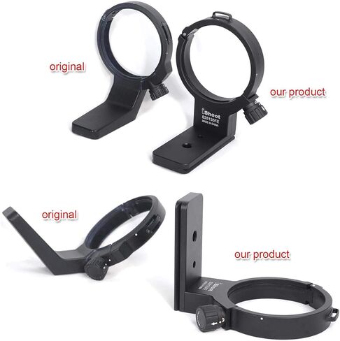 حلقة تثبيت حامل ثلاثي الأرجل، حامل دعم طوق العدسات بآلة CNC لعدسة Sony FE PZ 28-135 مم f/4 G OSS، لوحة إطلاق سريعة مدمجة من نوع ARCA متوافقة مع رأس كرة ثلاثي القوائم من Arca-Swiss PMG MARSACE Fit in Saudi Arabia