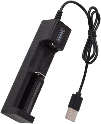 USB Battery Charger for 4.2V 18650 18490 Li-ion Batteries Universal Lithium Batteries for Smart Charging Adapter 1 Slot Battery Charger for Rechargeable with Light Household 1 Piece in Saudi Arabia
