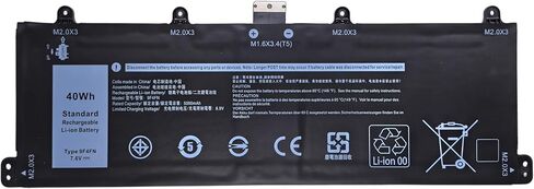 بطارية كمبيوتر محمول بديلة 9F4FN متوافقة مع Dell Latitude 7320 القابلة للفصل Inspiron 14 3420 Series 09F4FN 2VKW9 8PK6G - 7.6V 40Wh in Saudi Arabia
