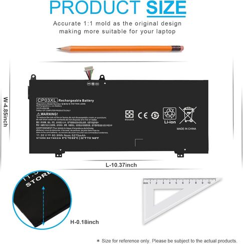 Emanjor CP03XL Laptop Battery for HP Spectre X360 Convertible 13-ae0xx 13-ae013dx 13-ae014dx 13-ae011dx 13-ae012dx 13-ae000 13t-ae000 13-ae049ng 13-ae040ng 929072-855 929066-421 CP03060XL HSTNN-LB8E in Saudi Arabia