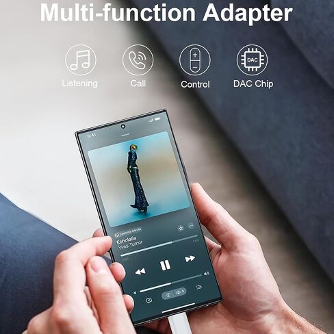 محول سماعة رأس USB-C إلى 3.5 مم - حزمة HiFi 2 متوافقة مع Apple iPhone 17 16 15 Samsung Galaxy S25 S24 S23 S22 S21 Plus Pro Max Ultra Pixel iPad - محول من النوع C إلى Aux Cord Jack Dongle in Saudi Arabia