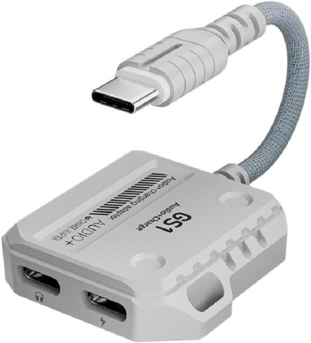 محول شحن سريع 2 في 1 USB C مع صوت عالي الدقة توصيل طاقة 60 وات، محول صوت 3.5 مم ﻿(3.5 مم نوع C) in Saudi Arabia