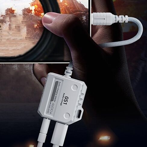 محول شحن سريع 2 في 1 USB C مع صوت عالي الدقة توصيل طاقة 60 وات، محول صوت 3.5 مم ﻿(3.5 مم نوع C) in Saudi Arabia