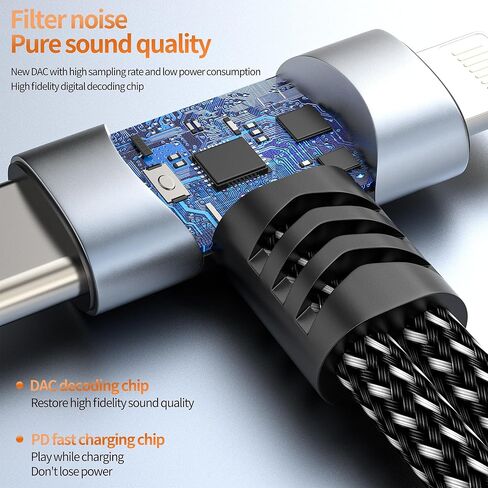 USB C Lightning to 3.5mm Headphone Jack Adapter(2in1)for iPhone 16 15 14 13 Pro Max AUX Charger Splitter Cable Audio Dongle for Apple Cord Charging Compatible for Samsung S25 S24 Dual Port for iPad 10 in Saudi Arabia