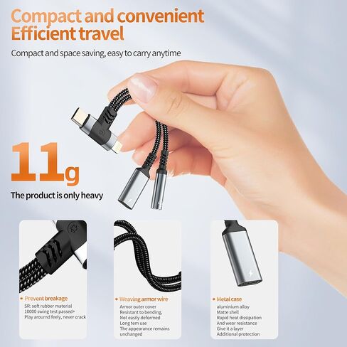 USB C Lightning to 3.5mm Headphone Jack Adapter(2in1)for iPhone 16 15 14 13 Pro Max AUX Charger Splitter Cable Audio Dongle for Apple Cord Charging Compatible for Samsung S25 S24 Dual Port for iPad 10 in Saudi Arabia