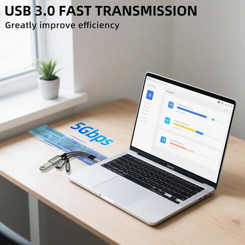 محول Aux إلى USB C (3 في 1) 3.5 مم مقسم مقبس سماعة الرأس لهاتف iPhone 17 16 15 Pro Max كابل صوت من النوع C لشاحن سلك Apple Dongle OTG شحن مزدوج لجهاز Ipad ومنفذ سلكي للسيارة متوافق مع Samsung in Saudi Arabia