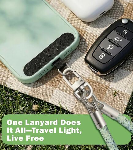 Universal 3-in-1 Phone Lanyard Kit, Anti Theft Crossbody Strap and Wrist Lanyard, Comfortable Skin-Friendly Neck Wrist Design, Premium Metal Buckles, with Phone Tab & Short Cord for Most Smartphones in Saudi Arabia
