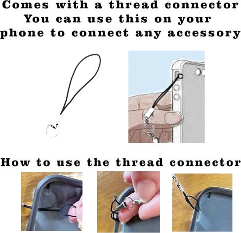 Hidden Hollow Beads Cell phone charm Wrist strap tether tab wristlet anti-drop hands free fits most cases and accessories (Black & Gold) in Saudi Arabia
