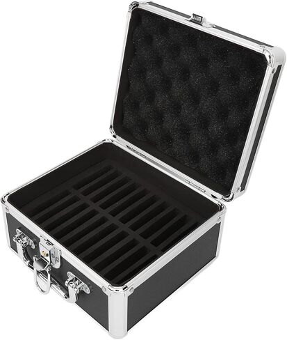 2.5in Hard Drive Storage Box, 20 Bays Double Security Lock, Shockproof with Sturdy Handle, EVA Material Buffer Pad, Convenient Handle,Black in Saudi Arabia