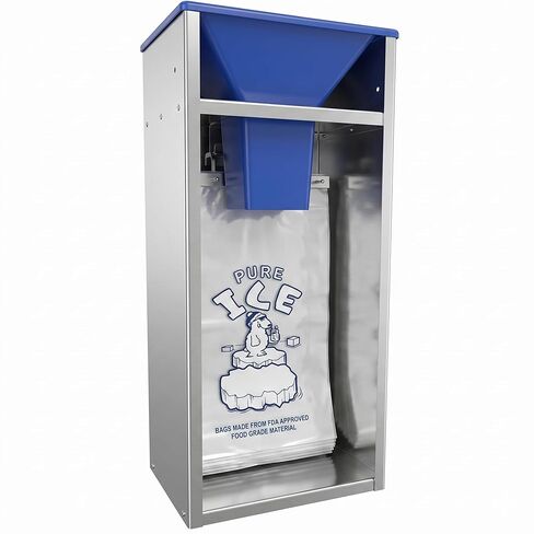 8 LB -10 LB Ice Bagger, Ice Bag Filler Stand, Ice Bagger for Ice Machine, Perfect for 8lbs -10lbs Ice Bags on Plastic or Metal Wicket -Designed for Convenience Store and Commercial Use- by Interplas in Saudi Arabia