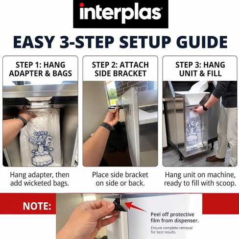 8 LB -10 LB Ice Bagger, Ice Bag Filler Stand, Ice Bagger for Ice Machine, Perfect for 8lbs -10lbs Ice Bags on Plastic or Metal Wicket -Designed for Convenience Store and Commercial Use- by Interplas in Saudi Arabia