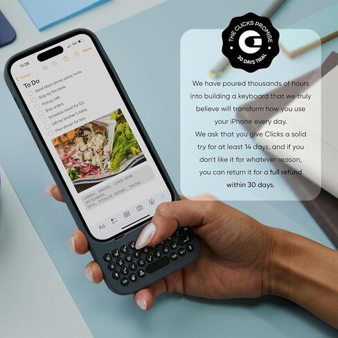 Clicks Keyboard for iPhone 15 Plus – Keyboard Case for Premium Typing Experience – Faster, Accurate Typing, Charge as Normal – Royal Ink in Saudi Arabia