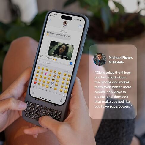 Clicks Keyboard for iPhone 15 Plus – Keyboard Case for Premium Typing Experience – Faster, Accurate Typing, Charge as Normal – Royal Ink in Saudi Arabia