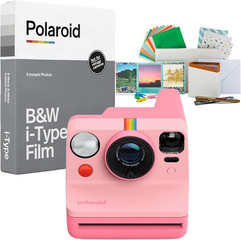 Polaroid Now Generation 3 Instant Camera (Pink) Bundle with Black and White Film and Accessories (3 Items) in Saudi Arabia