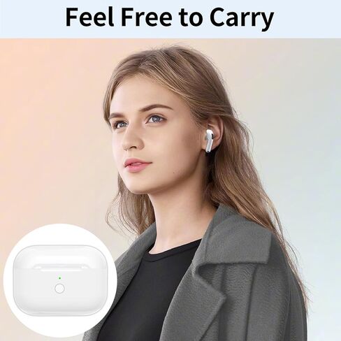 حافظة شحن بديلة لأجهزة AirPods Pro الجيل الثاني والأول، حافظة شحن لاسلكية USB-C متوافقة مع AirPods Pro، شحن سريع، زر إقران مزامنة بلوتوث، بدون سماعات أذن in Kuwait
