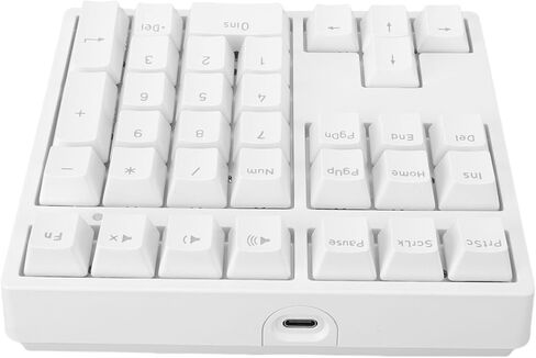 SUNGOOYUE Mechanical Number Pad, 34 Keys Blue Switch Numeric Keypad with RGB Backlight and Adjustable Feet, with Type C Wired Connection, for PC Laptop Desktop OS (White) in Saudi Arabia