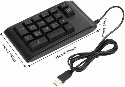 لوحة مفاتيح رقمية - لوحة مفاتيح بإضاءة خلفية ذات ملمس ميكانيكي سلكي USB مكونة من 19 مفتاحًا مع مصباح LED للتنفس ثلاثي الألوان لأجهزة الكمبيوتر المكتبية والكمبيوتر المحمول in Kuwait