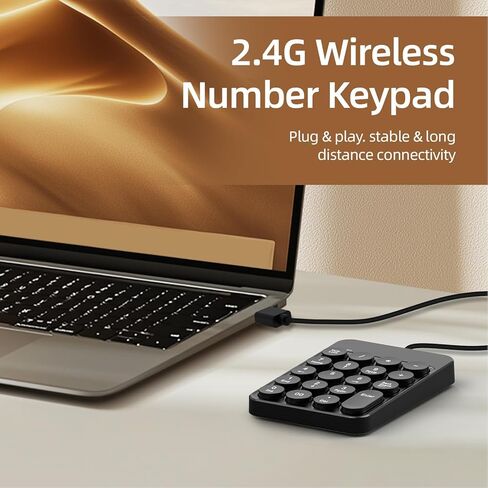 لوحة أرقام سلكية USB من Cuifati، 19 غطاء مفاتيح دائري، لوحة مفاتيح رقمية مريحة مع مادة ABS ممتازة ومنصات مطاطية ناعمة، لأجهزة الكمبيوتر المحمول in Saudi Arabia