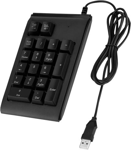 Dan&Dre Numpad لوحة مفاتيح رقمية USB 18×13×4 19 - مفتاح 3 - لوحة مفاتيح رقمية USB ملونة تعمل باللمس ميكانيكية 10 مليون نقرة لوحة أرقام in Kuwait