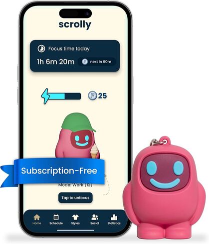 Scrolly Physical App Blocker - Subscription-Free Phone Lock, Reduces Screen Time, Improves Focus & Productivity, Digital Wellbeing Tool in Saudi Arabia
