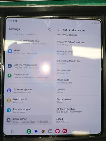 Samsung Galaxy Z Fold5 5G، 512 جيجابايت + 12 جيجابايت رام، أسود فانتوم - مفتوح (متجدد) in Saudi Arabia