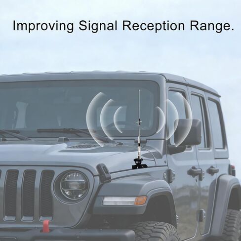 هوائي راديو هام متنقل ثنائي النطاق UHF VHF 136-174 ميجا هرتز 400-470 ميجا هرتز مع كابل 16 قدم ومشبك قاعدة لسيارة شاحنة هام راديو راديو متنقل للهواة راديو اتجاهين للقوارب البحرية راديو VHF in Kuwait