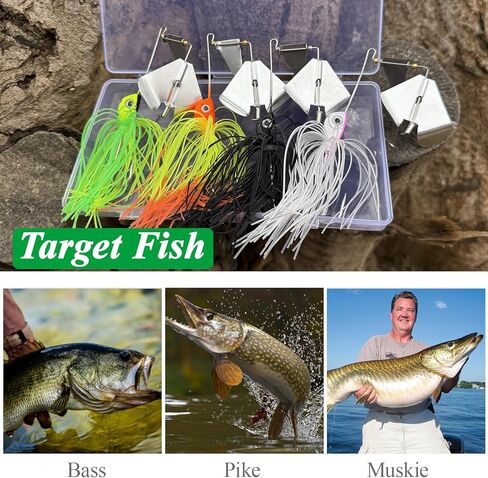 طُعم صيد السمك Buzzbait Spinnerbait Jigs إغراء لباس بايك لصيد الأسماك في المياه العذبة 5/8oz طُعم صيد السمك in Kuwait
