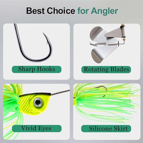 طُعم صيد السمك Buzzbait Spinnerbait Jigs إغراء لباس بايك لصيد الأسماك في المياه العذبة 5/8oz طُعم صيد السمك in Kuwait