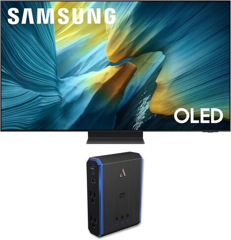 Samsung 65-Inch Class OLED S95F 4K Glare Free Smart TV NQ4 AI Gen3 Processor, OLED HDR Pro, Motion Xcelerator 164Hz, Dolby Atmos Bundle with an Austere 5S-PS4-US1 4-Outlet Power (2025) in Saudi Arabia