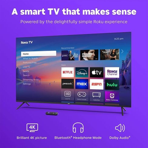 Roku Smart TV 43-Inch Select Series, 4K HDR TV – Roku TV with Roku Remote – Flat Screen LED Television with Wi-Fi for Streaming 43R4C4-2024 Model (Renewed) in Saudi Arabia